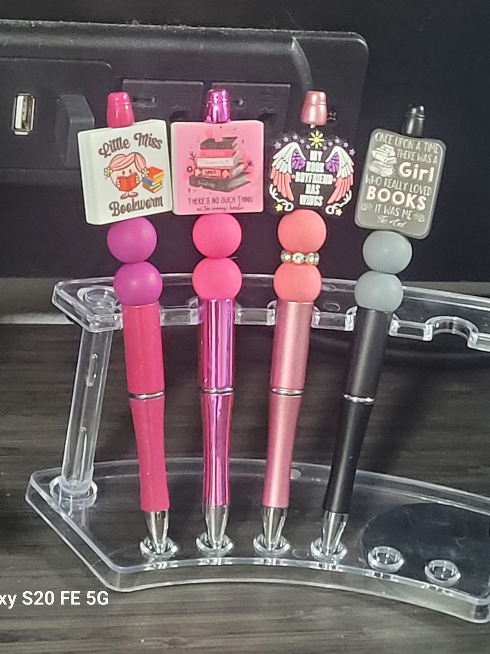 Handmade Booklover Beaded Pens